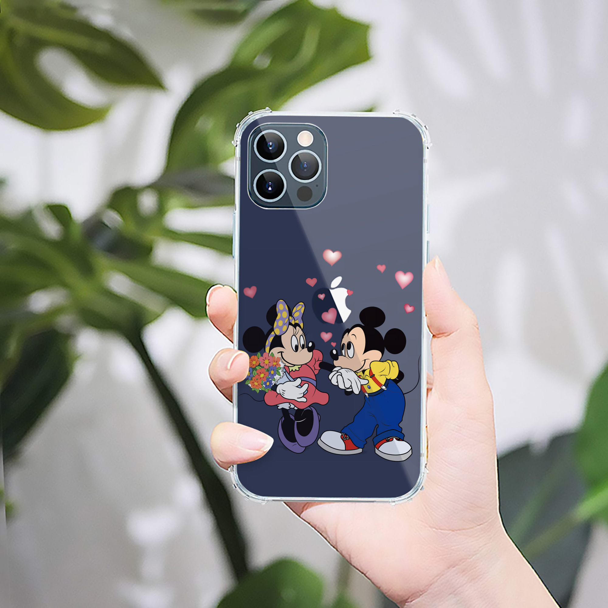（画像用） ミッキーマウス Mickey Mouse 【iPhone 12シリーズ対応】透明スマホケース（クリアソフトケース）
